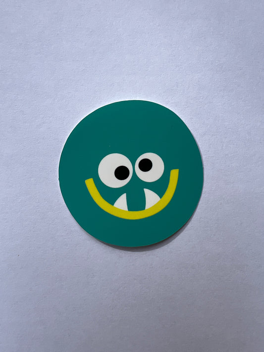 Teal Monster Sticker